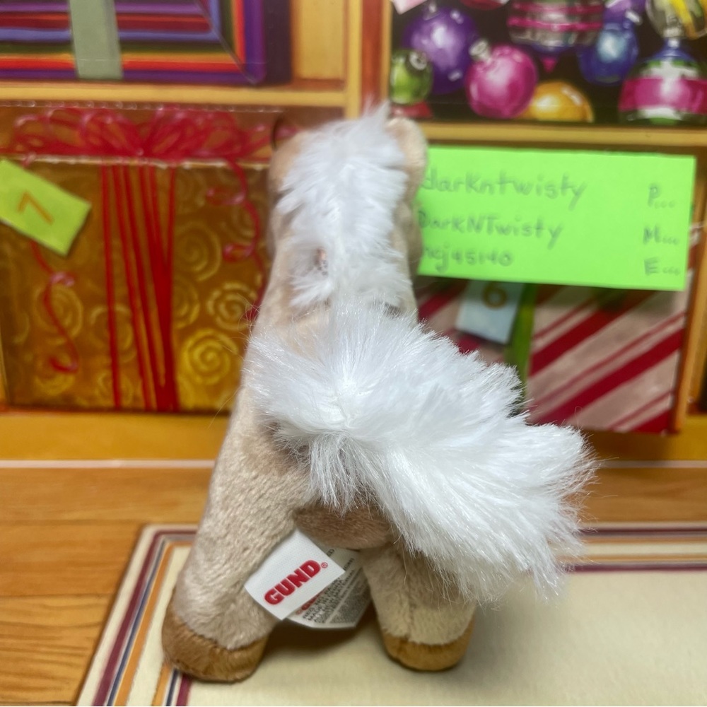 1 BRAND NEW GUND MINI PONY PONEY PLUSH ORNAMENT TOY APPROX 4” PRICE FIRM - Picture 5 of 15